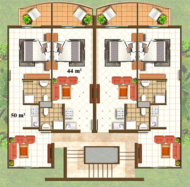 2 Bedroom Apartment Layout Design